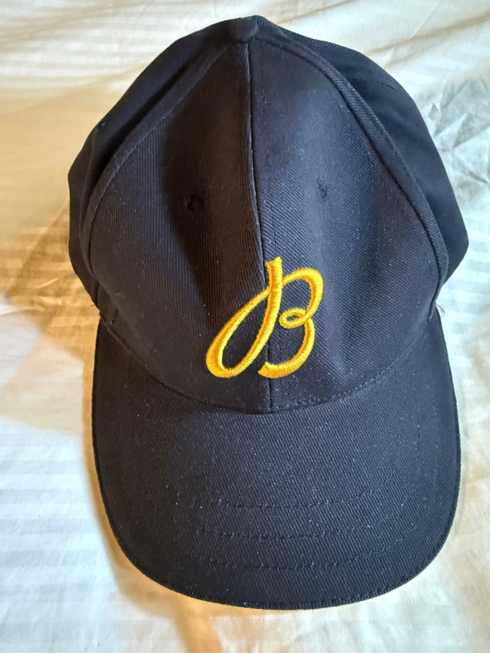 Breitling 1884 Hat Embroidered “B” Logo Navy Blue Cap Adjustable Leather Strap